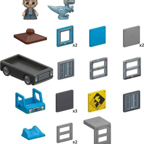 Tile Town Jurassic World Dino Rescue Magnetic Tiles Construction Building Set - Picture 4 of 4
